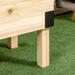 Outsunny 2 Tier Raised Garden Bed With Trellis, Wooden Elevated Planter Box With Legs And Metal Corners, For Vegetables, Flowers, Herbs, Natural -Outsunny rK5d4d1866ea03aaf