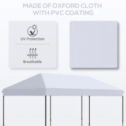 Outsunny 10' X 20' Pop Up Canopy Tent, Instant Sun Shelter, Tents For Parties, Height Adjustable, With Wheeled Carry Bag, For Outdoor, Garden, Patio, White -Outsunny rXheab17ed38df356