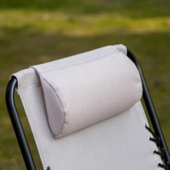 Outsunny Oversized Folding Rocking Camping Chair Set Of 2, Outdoor Rockers With Headrests, Zero Gravity Bungee Lawn Chairs For 2 Adults, Cream White -Outsunny rZGd4d181428cdf8d