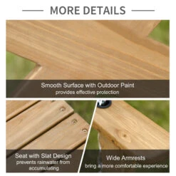 Outsunny 2 Person Porch Swing, Patio Swing, Outdoor Swing Bench With Pine Wood Frame And Hanging Chains For Garden And Yard, 550 Lbs Weight Capacity, X Shaped Design, Natural -Outsunny rvY88c1808909a7fc