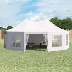 Outsunny 29' X 21' Canopy Party Event Tent With 2 Pull-Back Doors, Column-Less Event Space, & 8 Cathedral Windows 21 Outsunny 29' X 21' Canopy Party Event Tent With 2 Pull-Back Doors, Column-Less Event Space, & 8 Cathedral Windows -Outsunny s0D6ff1805f2987cf
