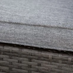 Outsunny Patio Wicker Rocking Chair, Outdoor PE Rattan Swing Chair W/ Soft Cushions, Classic Style For Garden, Patio, Lawn, Mixed Grey -Outsunny s5m76b17ed30dde5c