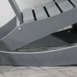 Outsunny Outdoor Rocking Chair, HDPE Adirondack Style Rocker Chair For Porch, Garden, Patio, Light Gray -Outsunny sGJd4d18596308533