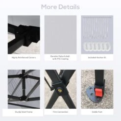 Outsunny 10' X 20' Pop Up Canopy Tent, Instant Sun Shelter, Tents For Parties, Height Adjustable, With Wheeled Carry Bag, For Outdoor, Garden, Patio, White -Outsunny sIn1fb17ed38df356