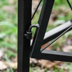 Outsunny 85'' Metal Garden Arbor With Gate, Outdoor Steel Arch With Scrollwork For Climbing Vines, Ground Mountable Columns 24 Outsunny 85'' Metal Garden Arbor With Gate, Outdoor Steel Arch With Scrollwork For Climbing Vines, Ground Mountable Columns -Outsunny sJJ70d17e6831df8f