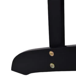 Outsunny Wooden Adirondack Chair, Outdoor Patio Lawn Chair With Cup Holder, Weather Resistant Lawn Furniture, Classic Lounge For Deck, Garden, Backyard, Fire Pit, Black -Outsunny sQl3d6181ef46042f