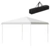 Outsunny 13' X 13' Pop Up Canopy Tent, Instant Sun Shelter, Tents For Parties, Height Adjustable, With Wheeled Carry Bag For Outdoor, Garden, Patio, Parties, White
