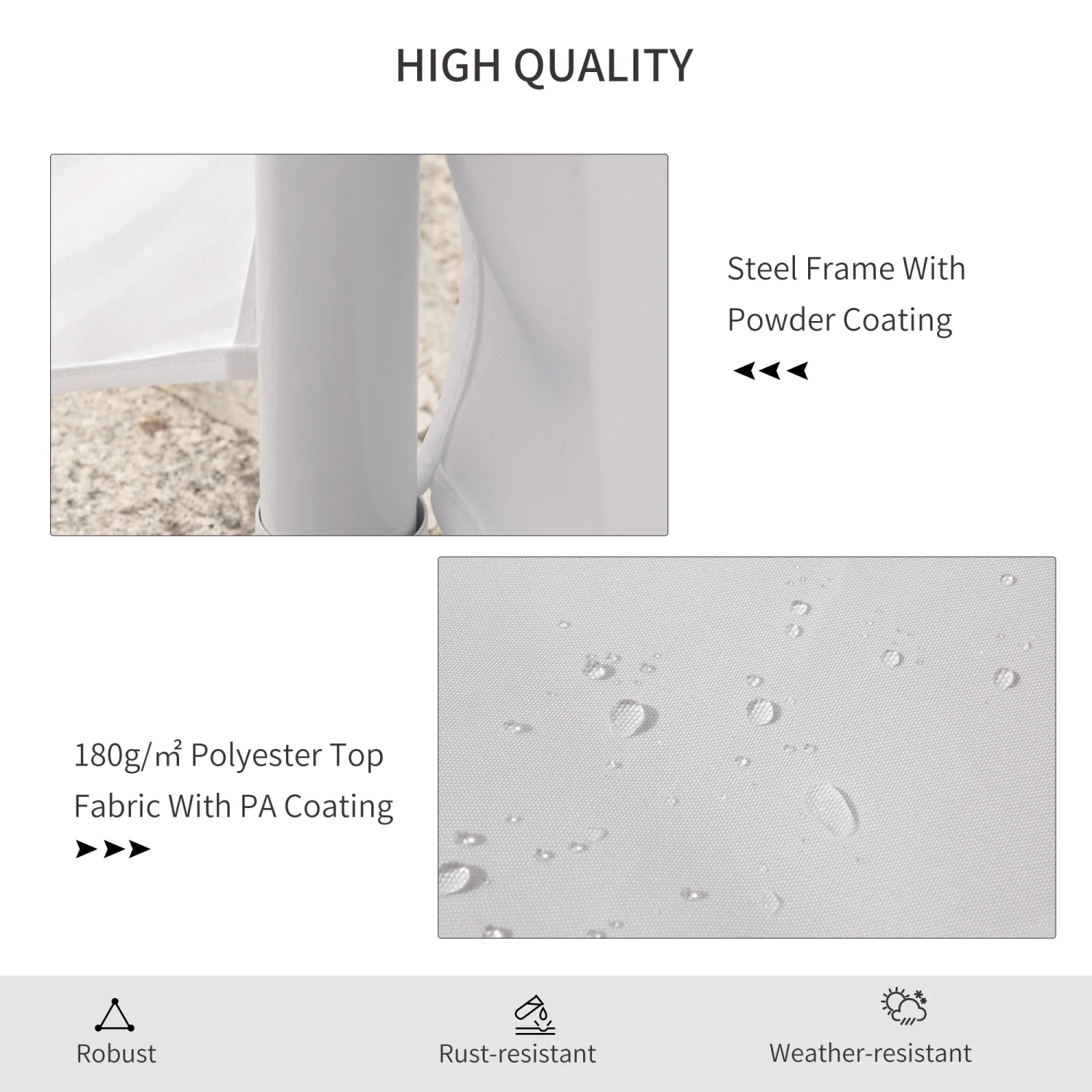 Outsunny 22' X 16' Canopy Party Event Tent With 2 Pull-Back Doors, Column-Less Event Space, & 8 Cathedral Windows 6 Outsunny 22' X 16' Canopy Party Event Tent With 2 Pull-Back Doors, Column-Less Event Space, & 8 Cathedral Windows - Image 6