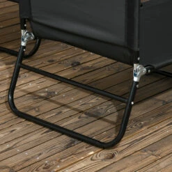 Outsunny Folding Chaise Lounge Pool Chairs, Outdoor Sun Tanning Chairs With Pillow, Reclining Back, Steel Frame & Breathable Mesh For Beach, Yard, Patio, Black 16 Outsunny Folding Chaise Lounge Pool Chairs, Outdoor Sun Tanning Chairs With Pillow, Reclining Back, Steel Frame & Breathable Mesh For Beach, Yard, Patio, Black -Outsunny sntd4d1890485a37b