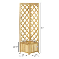 Outsunny Wooden Raised Garden Bed, Planter With Trellis For Vine Climbing And Vegetables, Herbs, And Flowers Growing 11 Outsunny Wooden Raised Garden Bed, Planter With Trellis For Vine Climbing And Vegetables, Herbs, And Flowers Growing -Outsunny t3Ic1718528d35191