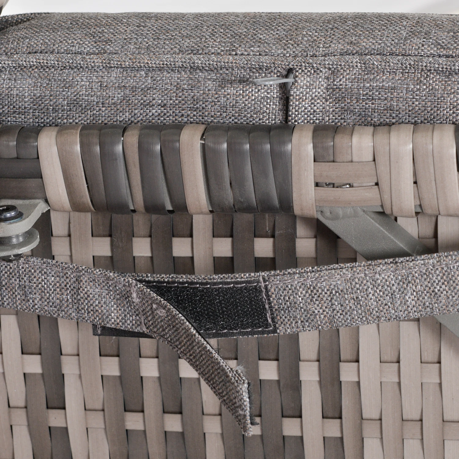 Outsunny 3 PC Rattan Wicker Conversation Patio Set With Side Coffee Table And Adjustable Backrest, Grey 8 Outsunny 3 PC Rattan Wicker Conversation Patio Set With Side Coffee Table And Adjustable Backrest, Grey - Image 8