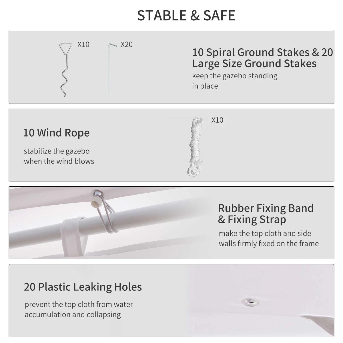 Outsunny 29' X 21' Canopy Party Event Tent With 2 Pull-Back Doors, Column-Less Event Space, & 8 Cathedral Windows 4 Outsunny 29' X 21' Canopy Party Event Tent With 2 Pull-Back Doors, Column-Less Event Space, & 8 Cathedral Windows - Image 4