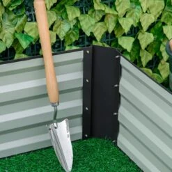 Outsunny 7.9' X 3' X 1' Galvanized Raised Garden Bed, Metal Elevated Planter Box, Easy DIY And Cleaning For Growing Flowers, Herbs, Succulents, Gray -Outsunny too0c217e688d6351