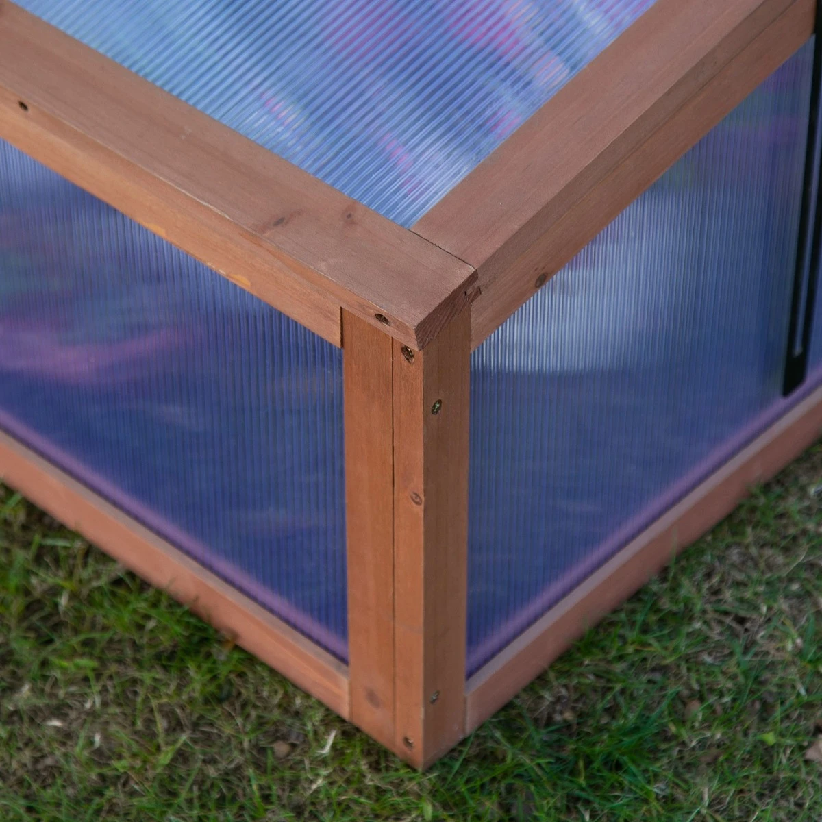Outsunny Wooden Cold Frame Greenhouse With Polycarbonate Boards, 39" X 26" X 16" 11 Outsunny Wooden Cold Frame Greenhouse With Polycarbonate Boards, 39" X 26" X 16" - Image 11