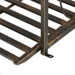 Outsunny 6' Metal Arch Backyard Garden Bridge, Safety Siderails, Arc Footbridge For Backyard Creek, Stream, Pond, Bronze -Outsunny u5F3d6185be19c847