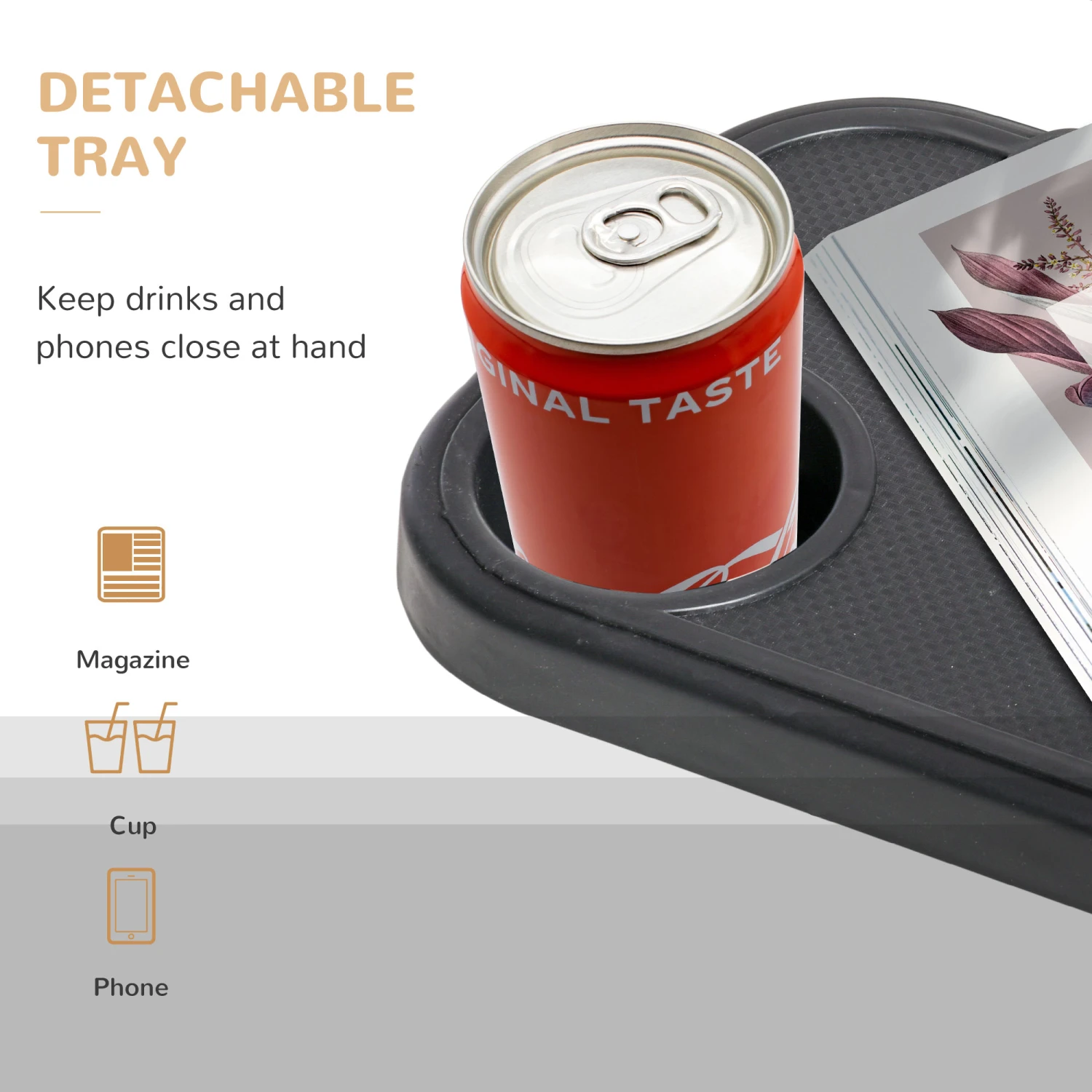 Outsunny Foldable Outdoor Lounge Chair With Footrest, Oversized Padded Zero Gravity Lounge Chair With Headrest, Cup Holders, Armrests, For Camping, Lawn, Garden, Pool, Gray 6 Outsunny Foldable Outdoor Lounge Chair With Footrest, Oversized Padded Zero Gravity Lounge Chair With Headrest, Cup Holders, Armrests, For Camping, Lawn, Garden, Pool, Gray - Image 6