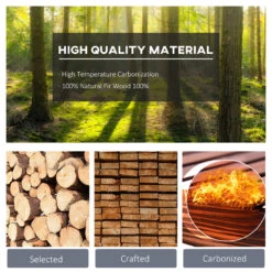 Outsunny Rustic Wood Adirondack Rocking Patio Chair W/ Slatted Design, Wheel Armrests -Outsunny uBYb1018447f5e919