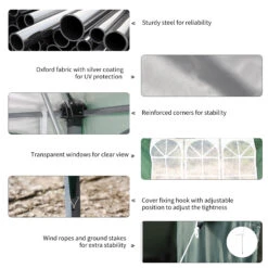 Outsunny 10' X 20' Outdoor Gazebo Canopy Party Wedding Party Tent With 4 Removable Sidewalls - Green -Outsunny uHHb1018447f5f95c