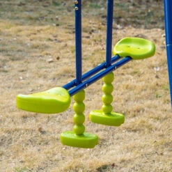 Outsunny Swing Set Outdoor For Kids, W/ Adjustable Height Seat, Basket Hoop, Glider -Outsunny uJad4d17f2768a8d9