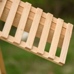 Outsunny Plant Shelf 2 Tier Wooden With Windmill & Bird House Plant Pots Holder Stand Indoor/Outdoor 32'' X 17'' X 61'' -Outsunny uNAb2517e69c4af37