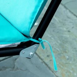 Outsunny Patio Porch Swing Chair With Adjustable Canopy, Seats 3 Adults, Steel Frame, Armrests, Green -Outsunny vB93d6188c26eb561