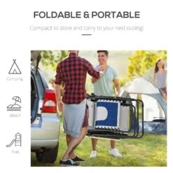 Outsunny Folding Zero Gravity Outdoor Recliner Patio Lounge Chair, Canopy Sun Shade, Headrest, Table Tray, Oxford Fabric, Blue 15 Outsunny Folding Zero Gravity Outdoor Recliner Patio Lounge Chair, Canopy Sun Shade, Headrest, Table Tray, Oxford Fabric, Blue -Outsunny vJ575617f2768dba4