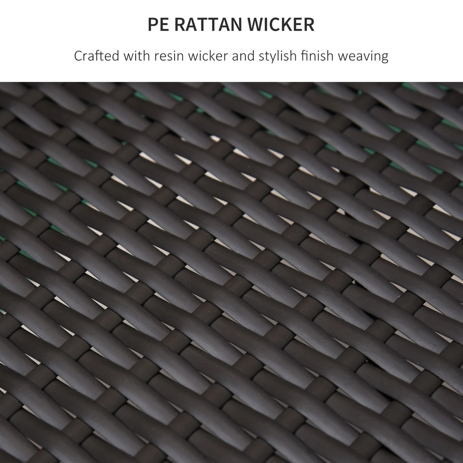 Outsunny 2 PCS Rattan Wicker Dining Chairs With Cushions And Anti-Slip Foot, Patio Stackable Chairs Set For Backyard, Garden, Lawn, Dark Coffee 7 Outsunny 2 PCS Rattan Wicker Dining Chairs With Cushions And Anti-Slip Foot, Patio Stackable Chairs Set For Backyard, Garden, Lawn, Dark Coffee - Image 7