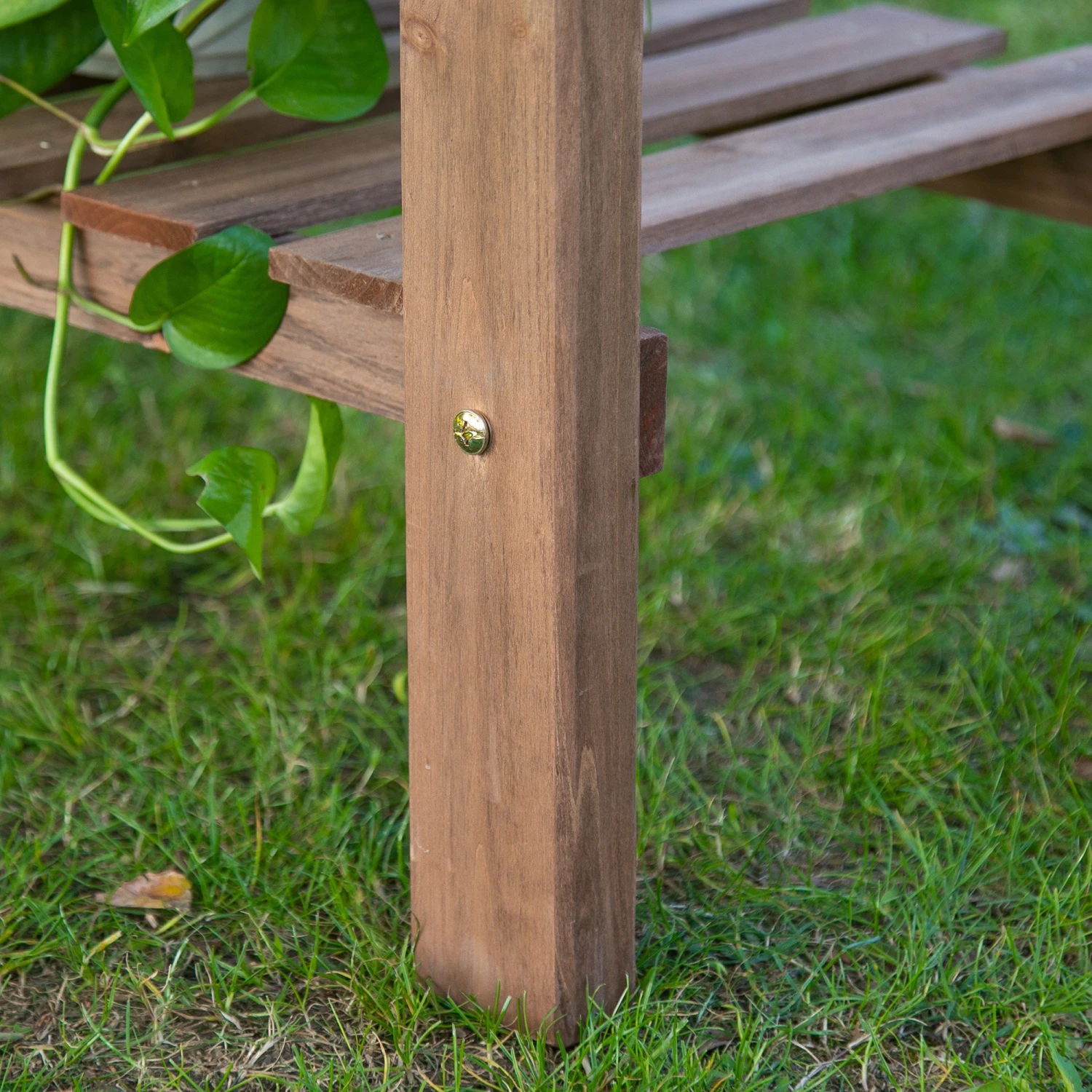 Outsunny Outdoor Potting Bench With Sliding Tabletop, Storage Shelf And Dry Sink, 2-Level Gardening Table, Wooden Workstation For Greenhouse, Garden, Patio, Brown 15 Outsunny Outdoor Potting Bench With Sliding Tabletop, Storage Shelf And Dry Sink, 2-Level Gardening Table, Wooden Workstation For Greenhouse, Garden, Patio, Brown - Image 15