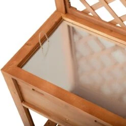 Outsunny Garden Potting Bench, Outdoor Wooden Workstation Table W/ Metal Screen, Drawer, Hooks, Storage Shelf, And Lattice Back For Patio, Backyard And Porch 26 Outsunny Garden Potting Bench, Outdoor Wooden Workstation Table W/ Metal Screen, Drawer, Hooks, Storage Shelf, And Lattice Back For Patio, Backyard And Porch -Outsunny vhAd9017e681f91e7