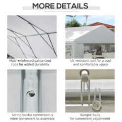 Outsunny 23' X 39' Party Tent & Carport, Large Outdoor Canopy Tent With Removable Sidewalls, 2 Doors And Windows, White Tents For Parties, Wedding, Events, BBQ Grill -Outsunny viK8d6189877c406b