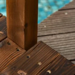 Outsunny 7.5' Fir Wood Garden Bridge Arc Walkway With Side Railings, Perfect For Backyards, Gardens, & Streams, Stained 30 Outsunny 7.5' Fir Wood Garden Bridge Arc Walkway With Side Railings, Perfect For Backyards, Gardens, & Streams, Stained -Outsunny vib53217e6831d7a2