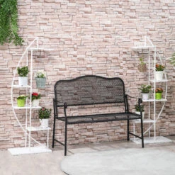 Outsunny 5 Tier Metal Plant Stand With Hangers, Half Moon Shape Flower Pot Display Shelf For Living Room Patio Garden Balcony Decor, White 20 Outsunny 5 Tier Metal Plant Stand With Hangers, Half Moon Shape Flower Pot Display Shelf For Living Room Patio Garden Balcony Decor, White -Outsunny vsM6ff1801abc3c01