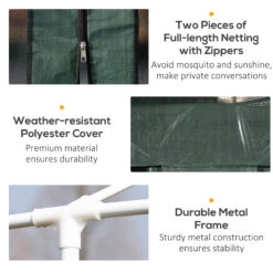 Outsunny 10' X 30' Party Tent, Event Shelter Gazebo With Removable Mesh Side Walls, Green -Outsunny vzk75618162b5734e