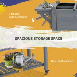 Outsunny Raised Garden Bed Planter Box W/ 8 Grow Grids, Storage Shelf & Lockable Wheels 15 Outsunny Raised Garden Bed Planter Box W/ 8 Grow Grids, Storage Shelf & Lockable Wheels -Outsunny w5s756188c3b86a63