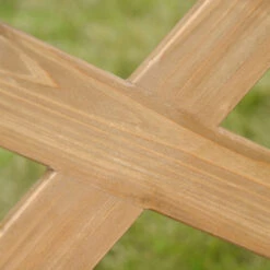 Outsunny 2 Person Porch Swing, Patio Swing, Outdoor Swing Bench With Pine Wood Frame And Hanging Chains For Garden And Yard, 550 Lbs Weight Capacity, X Shaped Design, Natural -Outsunny wIM5ee180890d587b