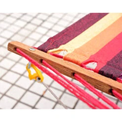 Outsunny 10' Wood Outdoor Hammock, Hammock With Stand Rainbow Bed, Heavy Duty Roman Arc Hammock For Single Person For Patio Backyard Balcony Porch, Multi Color -Outsunny wXMbb317e6c0e9dee