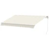 Outsunny 10' X 8.2' Outdoor Patio Motorized/Manual Retractable Outdoor Awning With Material Resistant To Water - Beige