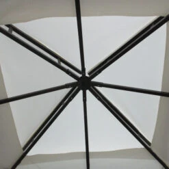 Outsunny 10' X 10' Patio Gazebo, Double Vented 2-Tier Roof, Privacy Curtains, Mesh Netting, Aluminum Frame With Steel Support, Outdoor Canopy Shelter, Cream White -Outsunny whl3d61801abc2da9