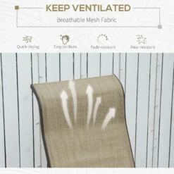 Outsunny Gliding Lounger Chair, Outdoor Swinging Chair With Smooth Rocking Arms And Lightweight Construction For Patio Backyard, Sand -Outsunny wlMb1018162b0a382