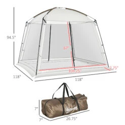 Outsunny 10' X 10' Screen House Room, UV50+ Screen Tent With 2 Doors And Carry Bag, Easy Setup, For Patios Outdoor Camping Activities -Outsunny wmSc171886f51e079