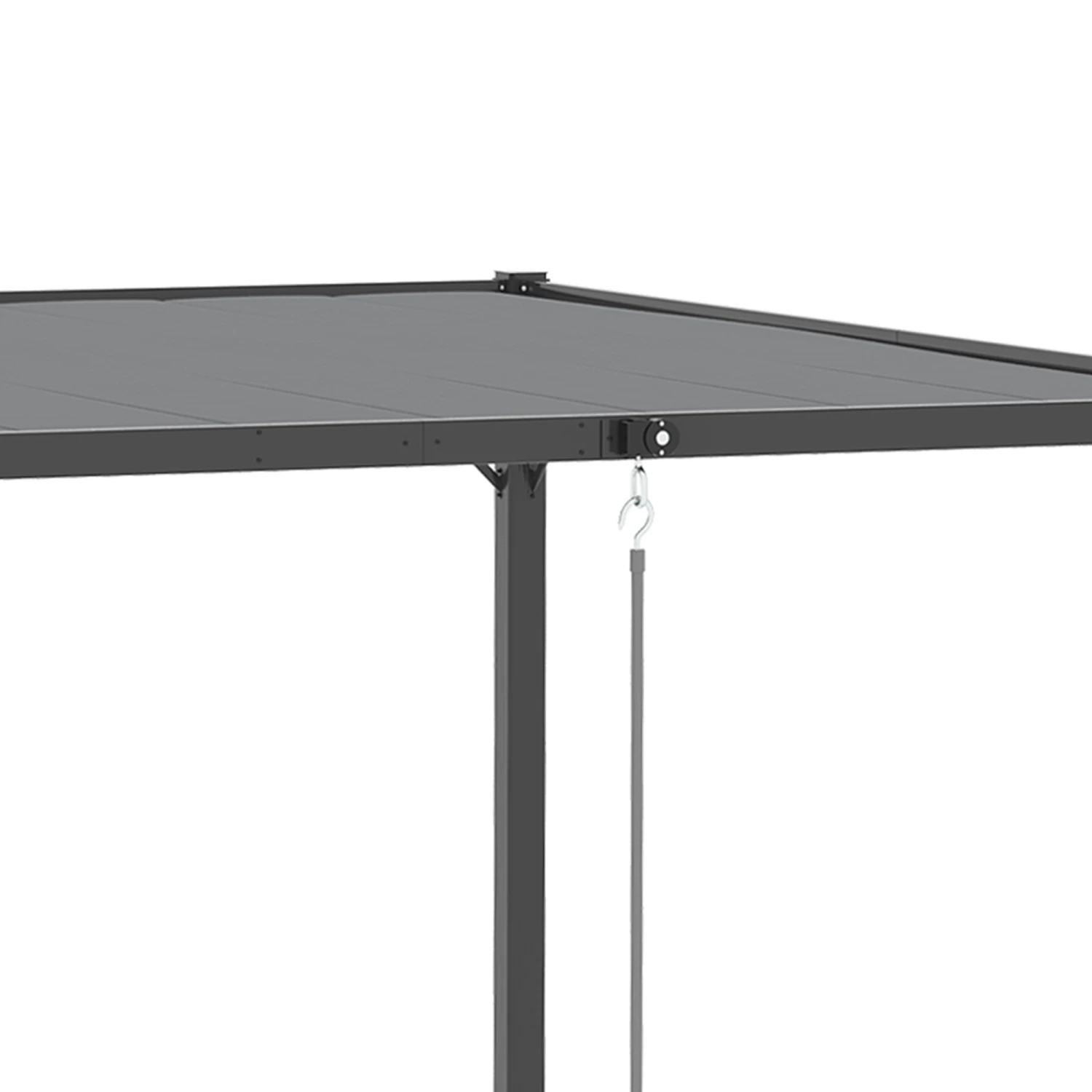 Outsunny 10' X 10' Outdoor Louvered Pergola Patio Aluminum Gazebo With Adjustable Roof, Grey 11 Outsunny 10' X 10' Outdoor Louvered Pergola Patio Aluminum Gazebo With Adjustable Roof, Grey - Image 11