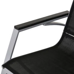 Outsunny Outdoor Modern Front Porch Patio Rocking Sling Chair - Black / Silver 24 Outsunny Outdoor Modern Front Porch Patio Rocking Sling Chair - Black / Silver -Outsunny wv985d18007bbddc7