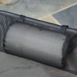 Outsunny Folding Patio Lounge Chair, Chaise Pool Chair, Outdoor Sun Tanning Chair With Pillow, Reclining Back, Steel Frame & Breathable Mesh For Beach, Yard, Black -Outsunny wvZd4d18162b21840