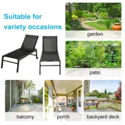 Outsunny Outdoor Lounge Chair, Patio Lounger With 5-Position Reclining Backrest And 2 Wheels For Poolside, Beach, Lawn, Black 17 Outsunny Outdoor Lounge Chair, Patio Lounger With 5-Position Reclining Backrest And 2 Wheels For Poolside, Beach, Lawn, Black -Outsunny wxT75617fb9708409