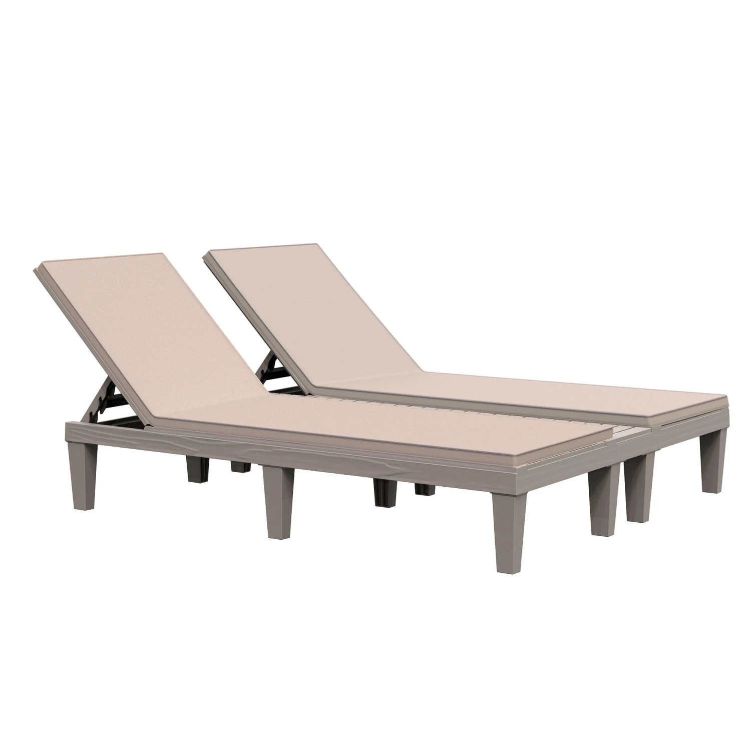Outsunny Outdoor Patio Double Chaise Lounge Chair With 5-Level Adjustable Backrest, Zippered Cushions, & Modern Design 1 Outsunny Outdoor Patio Double Chaise Lounge Chair With 5-Level Adjustable Backrest, Zippered Cushions, & Modern Design