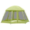 Outsunny Large Screen Tent, Hang Hook For Lantern At Night, 6-8 Person Tent Screen House, 2 Doors For Multiple-Person Entry, Breathable Outdoor Net Canopy Tent, Dome, 16' X 16', Green