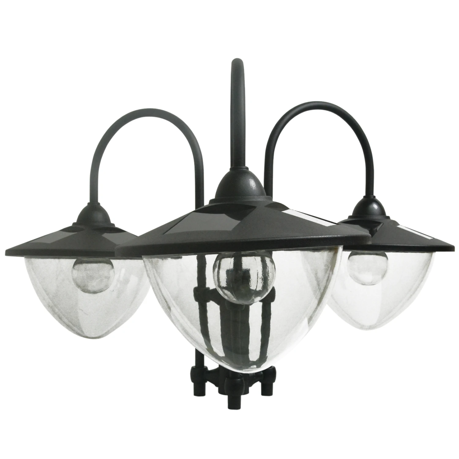 Outsunny 74.5" 3-head Solar Lamp Post Street Light With Planter, Automatic-on, 6 Hour Max Outdoor Ready LED Lighting, Black 9 Outsunny 74.5" 3-head Solar Lamp Post Street Light With Planter, Automatic-on, 6 Hour Max Outdoor Ready LED Lighting, Black - Image 9