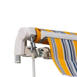 Outsunny 8' X 7' Manual Retractable Sun Shade Patio Awning - Orange, Black And Grey -Outsunny xebf151831c12253d