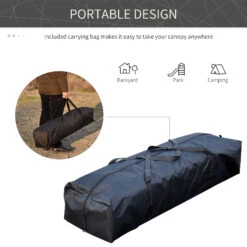 Outsunny 10' X 20' Pop Up Canopy Tent With 4 Sidewalls, Heavy Duty Tents For Parties, Outdoor Instant Gazebo With Carry Bag, For Outdoor, Garden, Patio, Blue -Outsunny xupb1017f680c5bdc