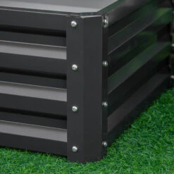 Outsunny 26" X 26" X 12" Raised Galvanized Metal Garden Bed Kit Set Of 2 - Grey -Outsunny y6A3d617fe800dace